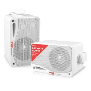 Outdoor Waterproof Bluetooth Speakers, 200W, 3-Way, White