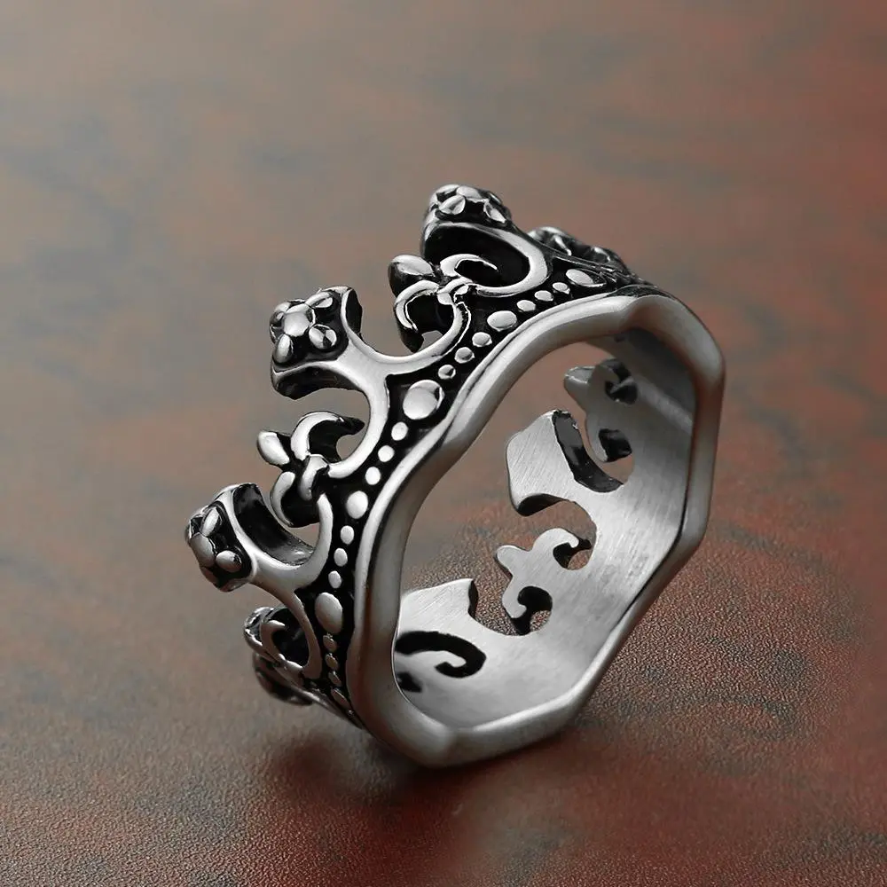 Crown Design Hollowout Geometric Ring - Fashionable Hip Hop Unisex Size Jewelry, Unique Decoration for Daily Wear, Party Wear, Gifts to Friends