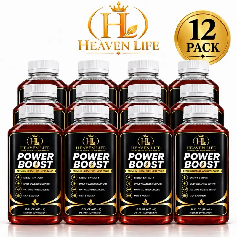 Heaven Life Power-Boost 12 pack Natural Vitamin Supplement, Healthcare Nutrition & Wellness Support