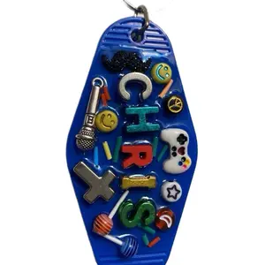 Customizable Key Chain with Name and Theme - Double-Sided Embellishments - Live Orders Available