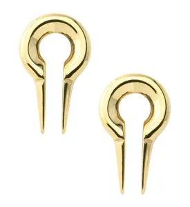 Gold PVD Keyhole Stainless Steel Ear Weights