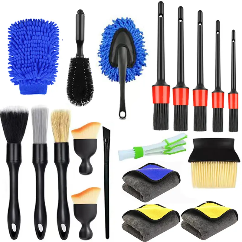 Car Cleaning Kit & Car Detailing Kit, Car Cleaning Kit with Detailing Brush Set, Microfiber Drying Towel, Car Accessories, Car Gift Set