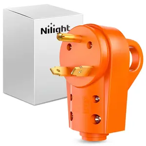 Nilight 30 Amp RV Replacement Plug 125 Volt Heavy Duty Male with Handle ETL Listed NEMA TT-30P for Camper Caravan Motorhome Van Trailer