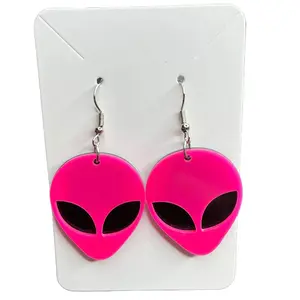 Neon Alien Earrings