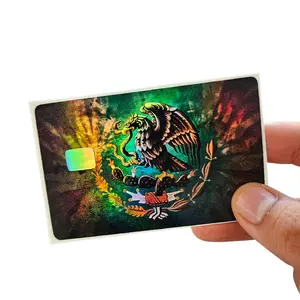 MX CC Sticker with Colorful Design and Green Square Object as Described