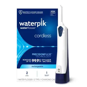 Waterpik Cordless Oral Irrigator, Removable Plastic Water Flosser for Oral Cleansing with Easy-Hold Design