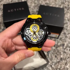 Activa X Invicta Men's Watch Skeleton Dial - 44mm, Yellow (ACW9349-006)