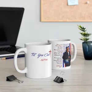 Christian Motivation Til You Cant Brush Script Mug, Minimalist Faith Quote Apparel, Rock Graphic