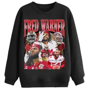 Fred Warner Vintage 90s Sweatshirt, Fred Warner Graphic Sweatshirt, Football Sweater, Fred Warner Sweater, Classic 90s Graphic, Gift For Him and Her Cotton Fit