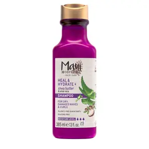 Maui Moisture Heal & Hydrate + Shea Butter Shampoo for Tight Curly Hair, Coconut & Macademia Oils, 13 fl oz