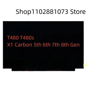 Original Laptop for Lenovo Thinkpad T480 T480s X1 Carbon 5th 6th 7th 8th Gen  LCD Screen 2560*1440 WQHD IPS Matte 40pin 00NY681