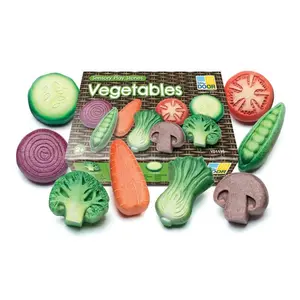 212 MAIN YUS1135 Vegetable Sensory Stones, Montessori Mud Kitchen Play Kitchen Accessories, Pretend Play Set for Reptiles & Amphibians Ages 2+