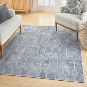 Nourison New Concept Washables Modern Trellis Indoor Non-Slip Flatweave Rug