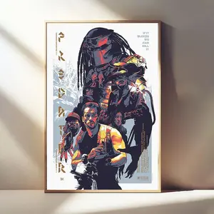 Predator Movie Poster Print, Sci-Fi Action Film Wall Art,  Ideal for Gamers and Movie Lovers