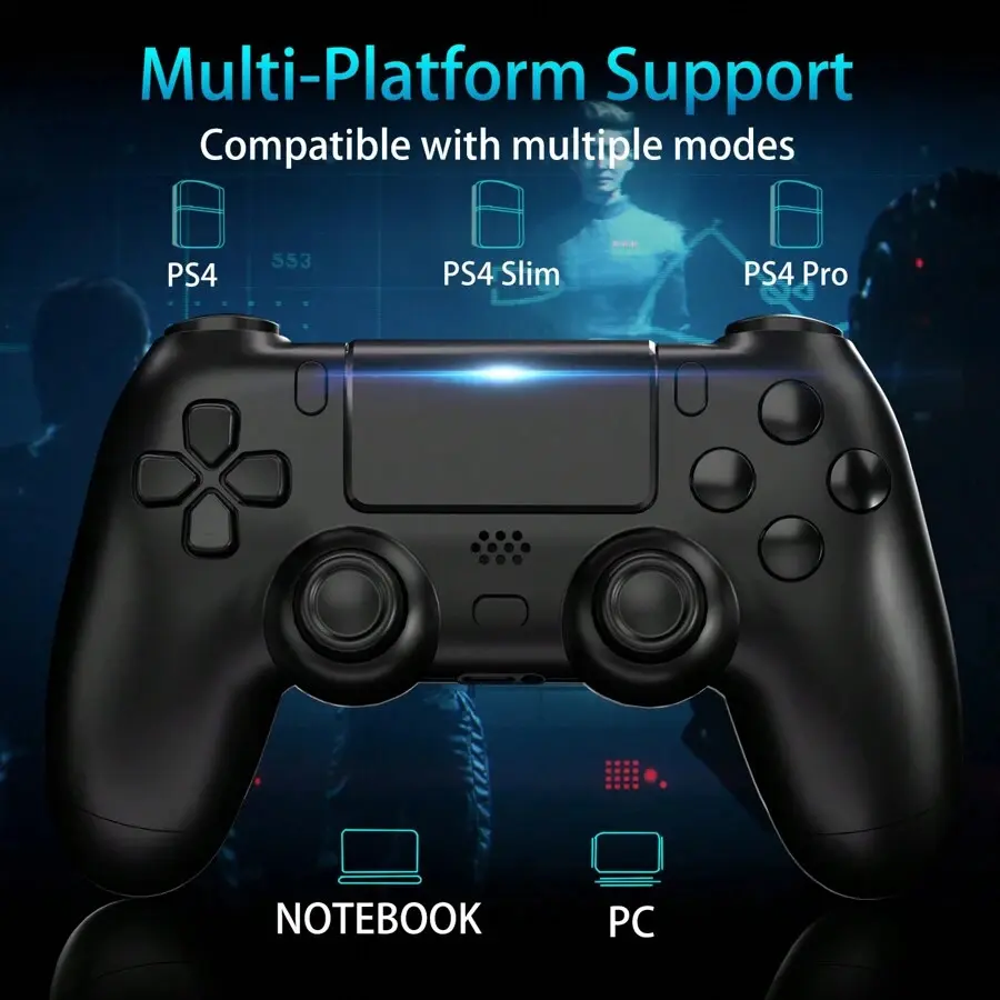 Wireless Game Controller With 3.5mm Audio Jack, Touch Pad And Motion Control, Rechargeable Gamepad For Console And PC