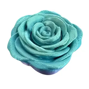 Rose Fidget Spinners - Turquoise Design with Textured Surface, Ideal for Stress Relief and Mindfulness Practice