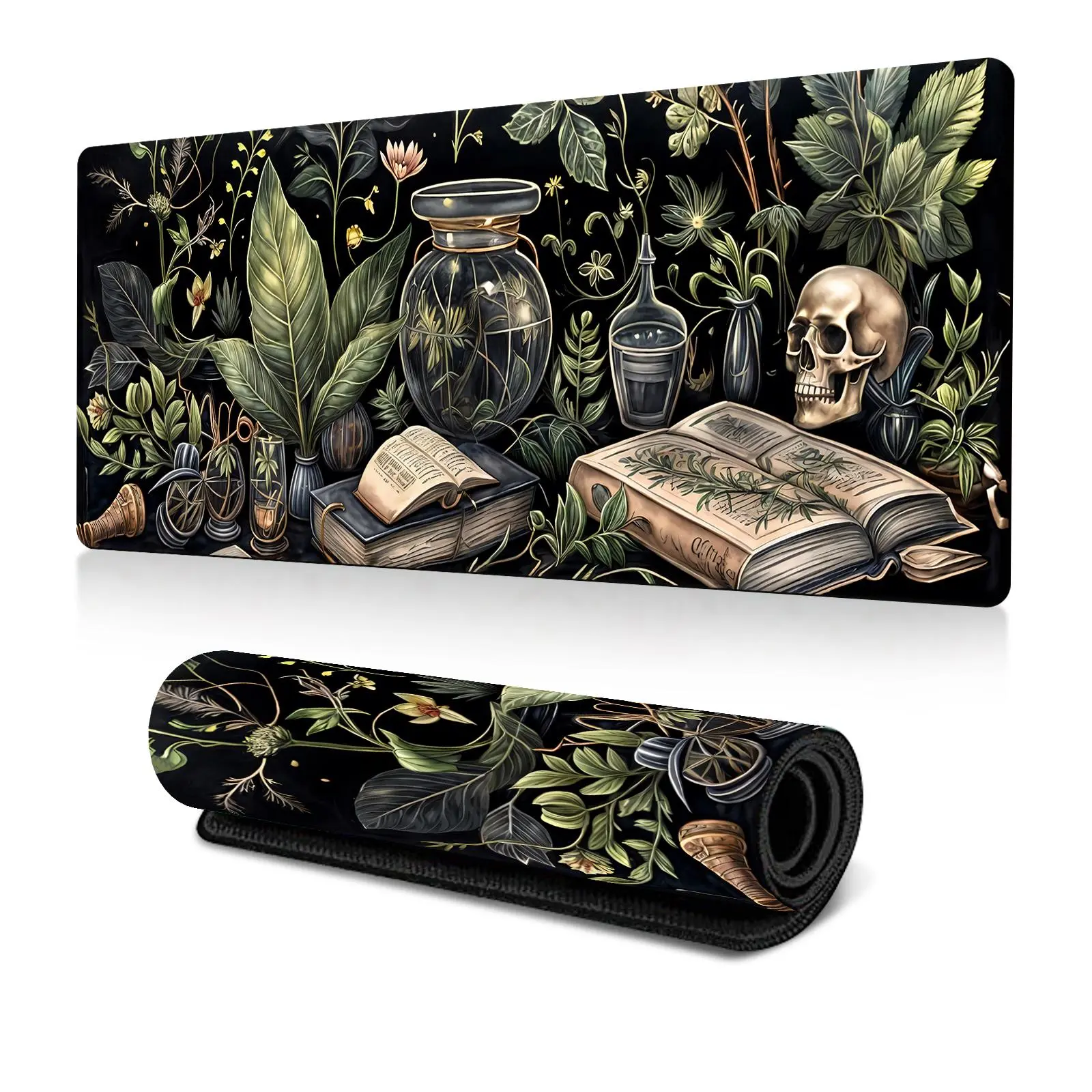 Dark Academia Pattern Mouse Pad, 1 Count Rectangle Gaming Mouse Pad, Mouse Mat, Computer Mouse Pad, Mouse Pads for Desk, Non-slip Rubber Base Desk Mat for Gaming & Office Use, Gaming Mousepad, Desktop Accessory, Desk Accessories