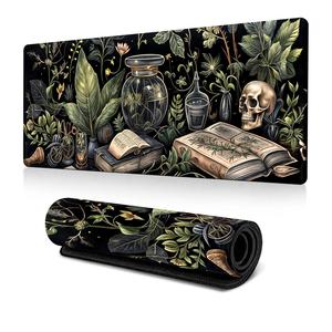 dark academia pattern mouse pad, 1 count rectangle gaming mouse pad, mouse mat, non-slip rubber base desk mat for gaming & office & workspace use, office accessories, gifts for girl