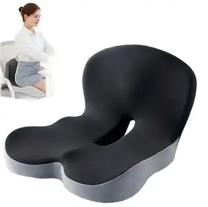 Ergonomic Memory Foam Seat Cushion with Back Support, Sciatica Pain Relief for Car, Office, Home & Travel, Perfect Party Gift