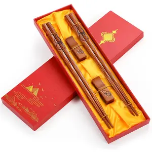 Chopsticks Reusable, Wooden Chopsticks Chinese Style, Reusable Chopsticks Dishwasher Safe, 9 1/2 Inches - Gourd