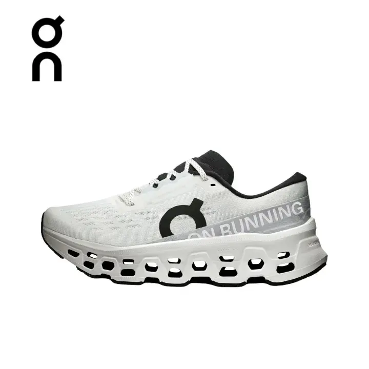 On Cloudmonster 3 White Black Running Shoes Unisex CloudTec Cushion Thick Sole Sneakers
