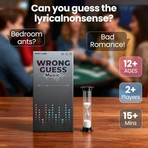 New Funny Music Cards, Mistakenly Heard Music Card Game, Fun Musical Paper Deck, Engaging Party Activity, Ideal for Gatherings