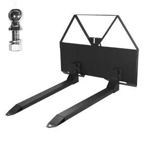 GARVEE 46" Pin-On Pallet Forks Attachment with Quick Attach Mount for Tractors and Loaders, Universal Skid Steer Forks, 2600 lbs Load Capacity, Durable and Versatile for Heavy-Duty Use.