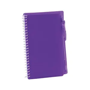 6" Purple Spiral Paper Notebooks with Black Ink Pens - 12 Pc.