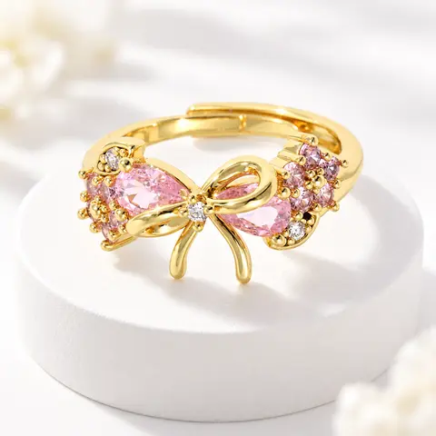 Bow Ring/Bracelets for Women Adjustable Friendship Jewelry – Perfect Gift for Valentine's Day, Birthdays, Anniversaries, and Special Occasions, Gold & Silver