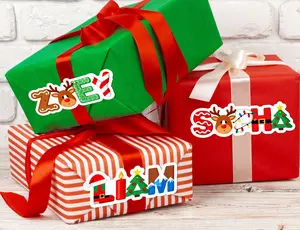 Personalized Christmas Present Stickers, Custom Name Tag Label, Christmas Name Sticker on Present, Xmas Gift Tag
