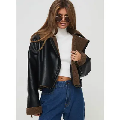 Princess Polly Faux Leather Jacket TikTok Shop