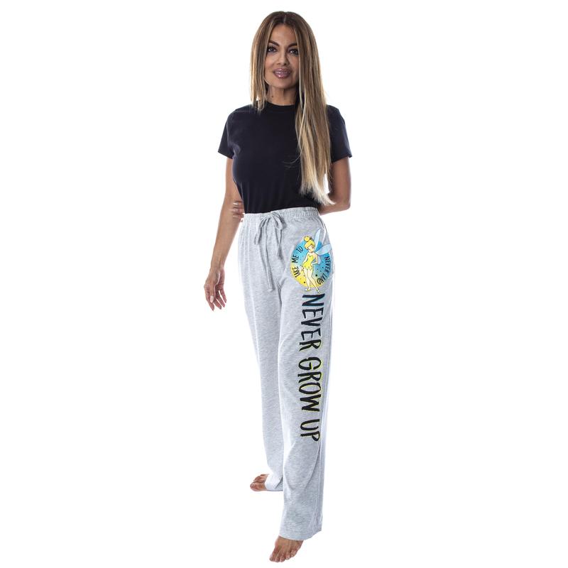 Disney Women's Tinker Bell Never Grow Up Soft Touch Cotton Pajama Pants