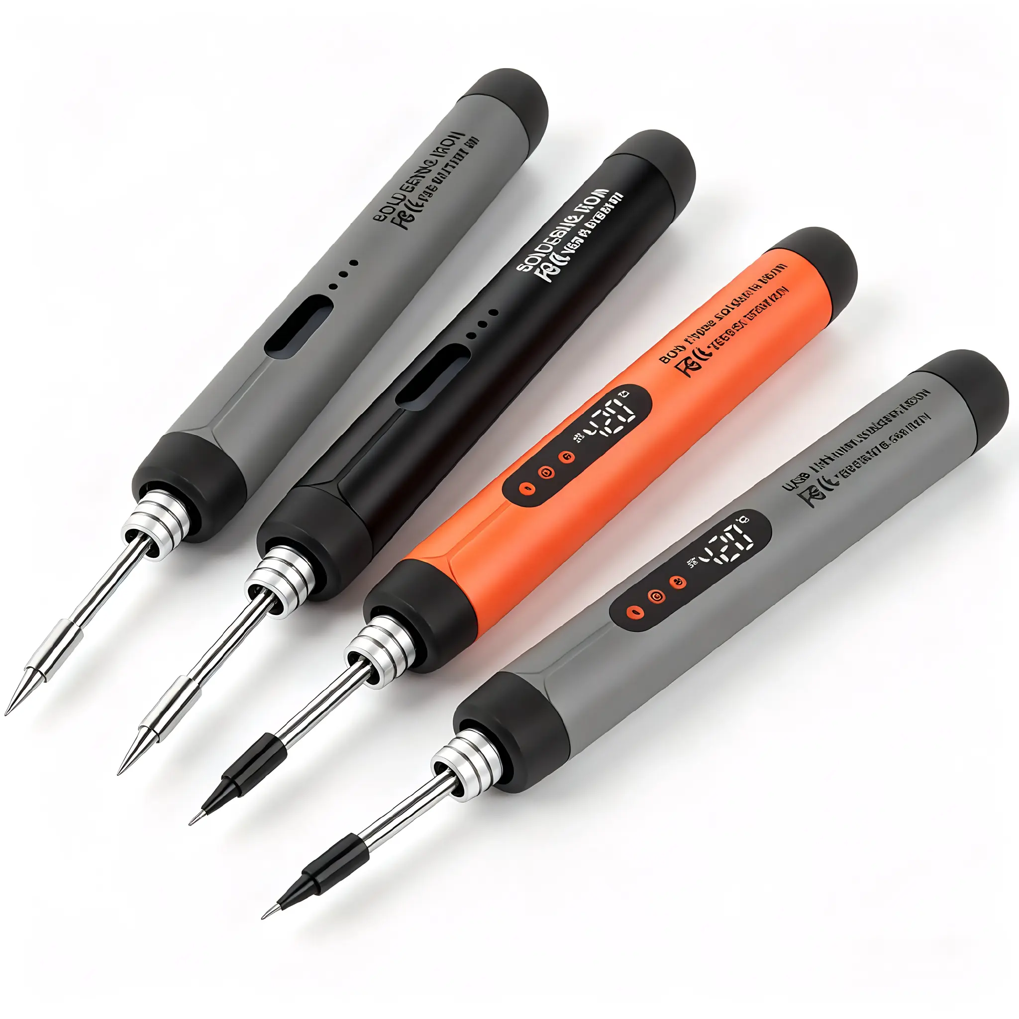 Cordless Mini Electric Soldering Iron Set - Adjustable Temperature, USB Rechargeable Type-C Port, 600mAh Batteries, Portable Hand Tool for Hobbyists, Home Repair