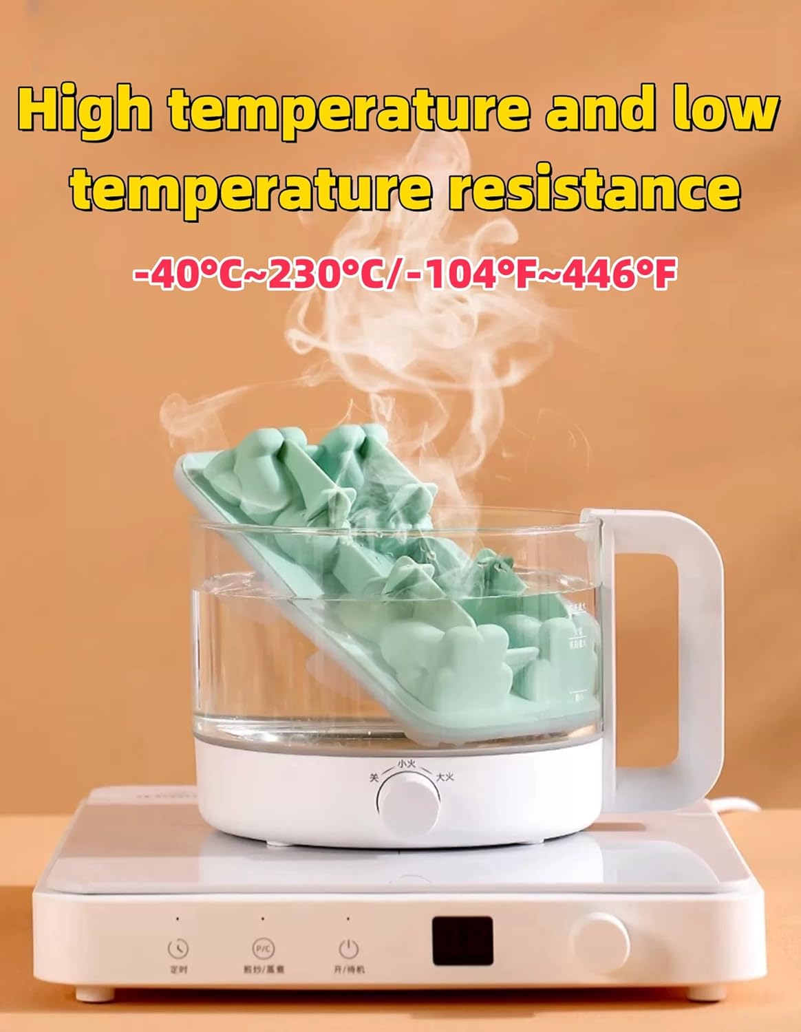 Cat Ice Cube Tray Silicone Large Ice Cube Mold, Fun Shapes Ice Cube Trays for Freezer with Lid, Big Ice Molds for Whiskey Cocktails, Cute Gifts for Cat Lovers