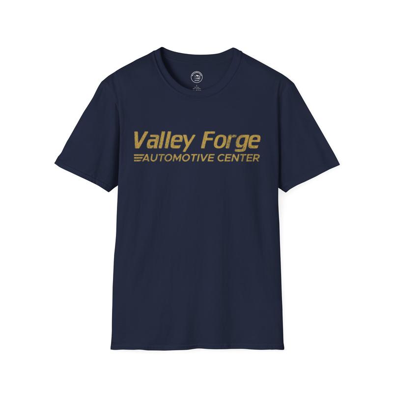 Valley Forge Automotive Center T-Shirt – Unisex Softstyle Tee for Car Enthusiasts