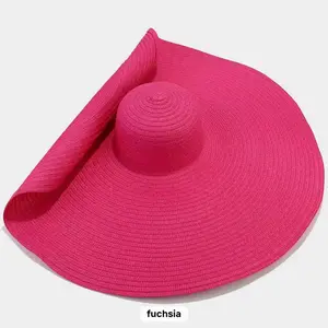 Fuchsia Extra Wide Brim Sun Hat