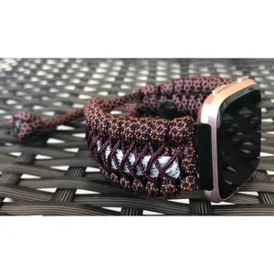 Paracord Watch Band compatible with Fitbit Versa 1, Versa Lite, Versa 2, Versa 3, Versa 4, Sense, Sense 2 (watch not included).