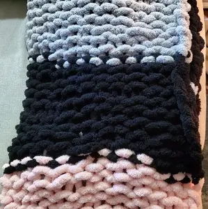 large chunky knit blanket