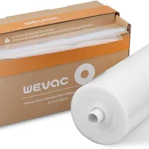 Wevac 11” x 150’ Food Vacuum Seal Roll Keeper with Cutter, BPA Free, Ideal for Storage, Meal Prep & Sous Vide Use
