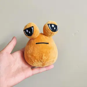 [Cute My Pet Alien] Cute 1pc Super Small My Pet Alien Pou Plush Toy | Soft Light Brown Plushie with Big Eyes, Christmas Halloween Gift, Room Decor for Friends, Stuffed Plushies