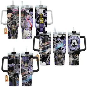 Shota Aizawa 'Eraser Head' My Hero Academia: Boku No Hero Anime Manga 40oz Tumbler Stainless Steel with Straw, Lid and Handle - Double Wall Insulated Flasks – Perfect Gift for Fans