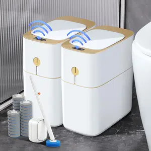 Joybos Smart Induction Convenient Drawstring Waterproof Trash Can(Without battery) for Bathroom, Bedroom, Office Nordic Style,Saving Space Motion Sensor Multifunctional Home Goods Environmentally Friendly Automatic Touchless