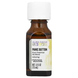 Aura Cacia Pure Essential Oil Blend, Panic Button, 0.5 fl oz (15 ml)