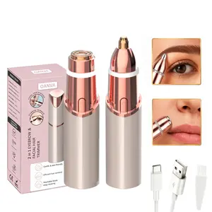 OANVA 2 in 1 facial & eyebrow hair trimmer for Women, Rechargeable Face Razor, Lip & Peach Fuzz Remover, Precision Eyebrow Shaper, Portable Painless Hair Removal Tool.SummerWins  DealsForYouDays,summerhairstyles