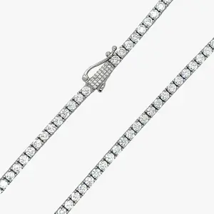 3mm Diamond Tennis Necklace in White Gold 3mm Diamond Tennis Necklace in White Gold