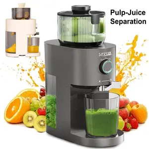 SPZTJK Juicer Chute Fits Whole Fruits! Pulp-Free Smooth Juice  No Clogs (Celery/Ginger) 3s Setup Easy Clean! 22 lb Carrot Test  Heavy-Duty Motor