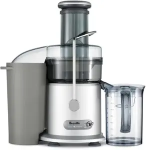Breville Juice Fountain Plus JE98XL Silver 120V Dual Speeds 850W Extra Wide 3" Feed Chute Cold Spin Technology Seal and Store Jug