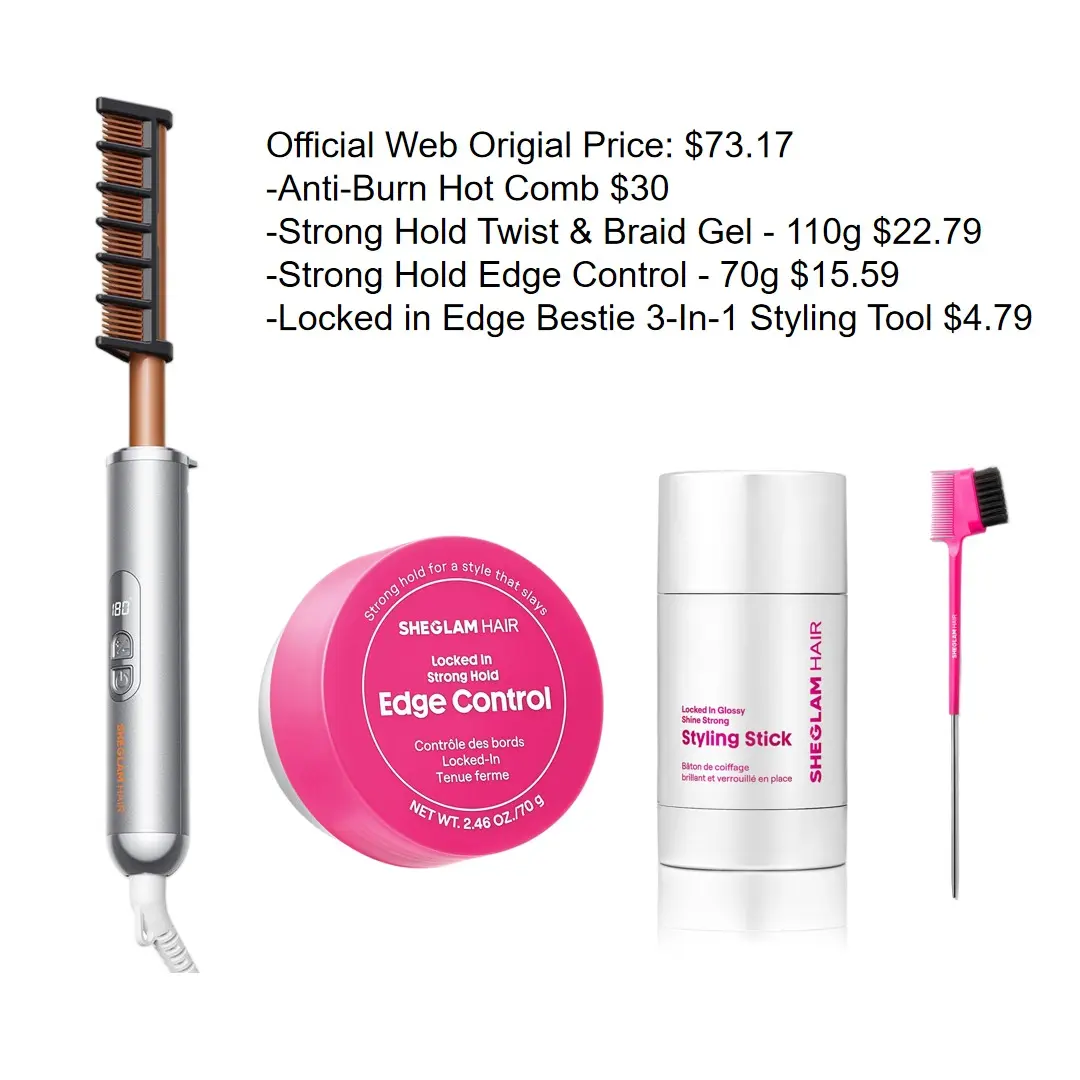 Hot Comb+Hair Styling Set