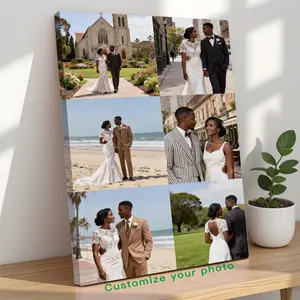 Custom Photo Canvas Painting Frame - Creative Wall Art | Digital Printed Photos on Canvas | Turn Kids’ Growth Photos into Precious Art | Ideal for Nursery, Gifts for Parents | Soft Details - Loving Memory Gift!