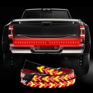 48 Inch Car LED Light Bar, Dynamic Fishbone Shaped Decorative Light, Car Tailgate LED Light Bar, Decorative Light for Truck Pickup Trailer SUV RV VAN Jeep, Led Tailgate Lights